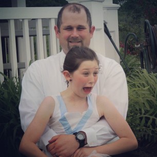 Gotta love silly father-daughter pictures. She makes the best faces. :)